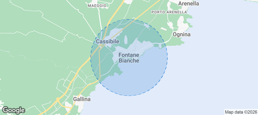 Fontane Bianche Airbnb map